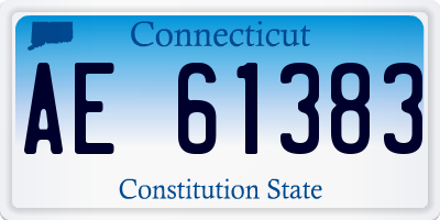 CT license plate AE61383