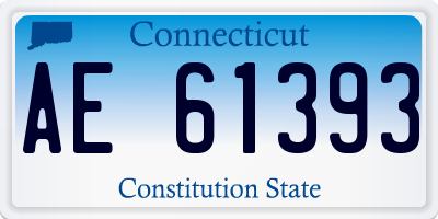CT license plate AE61393