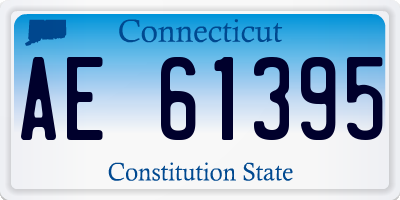 CT license plate AE61395