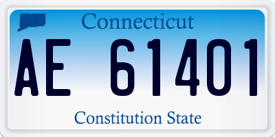 CT license plate AE61401