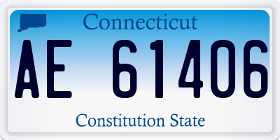 CT license plate AE61406