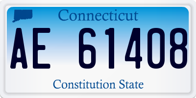 CT license plate AE61408