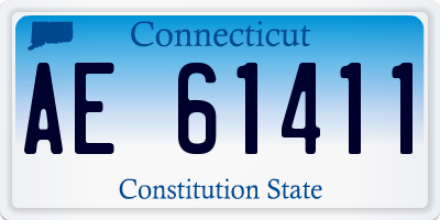 CT license plate AE61411