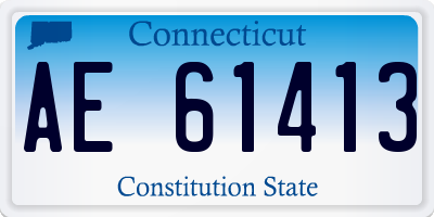 CT license plate AE61413