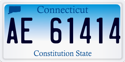CT license plate AE61414