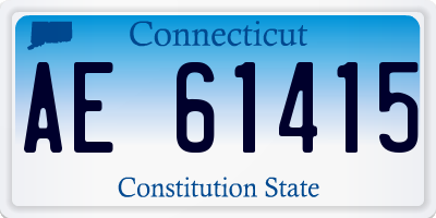 CT license plate AE61415