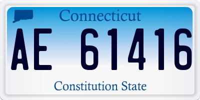 CT license plate AE61416