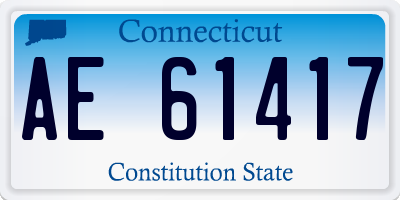CT license plate AE61417