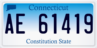 CT license plate AE61419