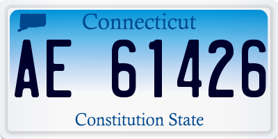 CT license plate AE61426