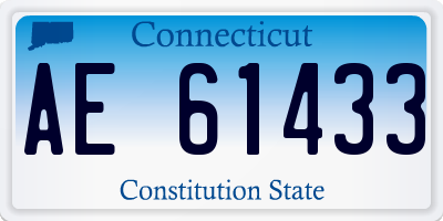 CT license plate AE61433