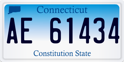 CT license plate AE61434