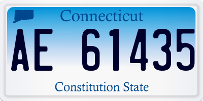 CT license plate AE61435