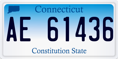 CT license plate AE61436
