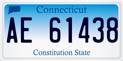 CT license plate AE61438