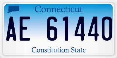 CT license plate AE61440