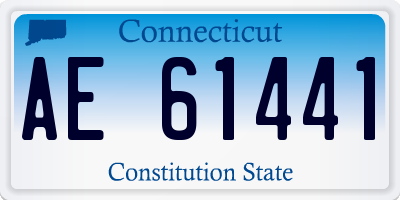 CT license plate AE61441