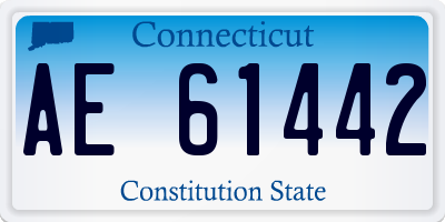 CT license plate AE61442