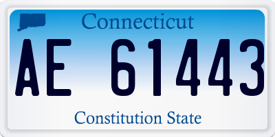CT license plate AE61443
