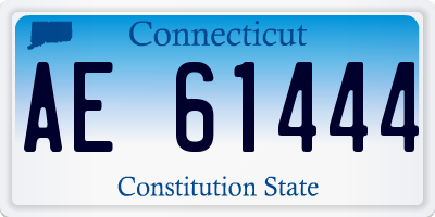 CT license plate AE61444
