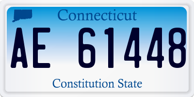 CT license plate AE61448