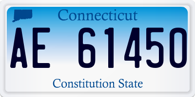 CT license plate AE61450