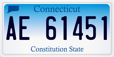 CT license plate AE61451