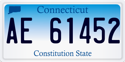 CT license plate AE61452