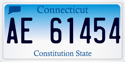 CT license plate AE61454