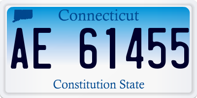 CT license plate AE61455