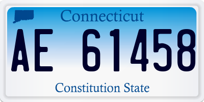 CT license plate AE61458