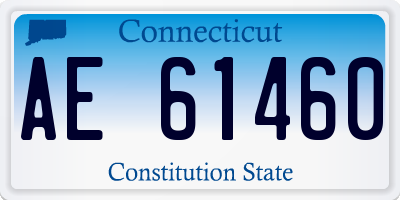 CT license plate AE61460