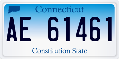 CT license plate AE61461
