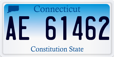 CT license plate AE61462