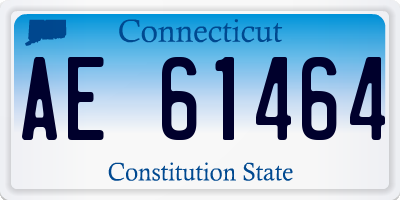 CT license plate AE61464