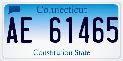 CT license plate AE61465