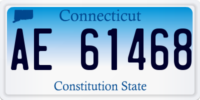 CT license plate AE61468