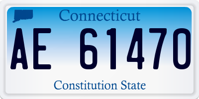 CT license plate AE61470