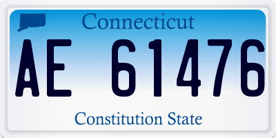 CT license plate AE61476