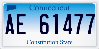 CT license plate AE61477