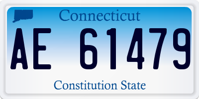 CT license plate AE61479