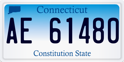 CT license plate AE61480