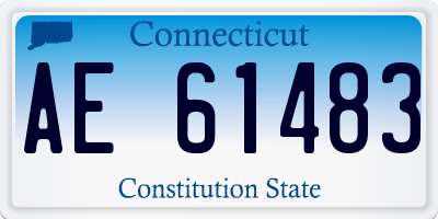 CT license plate AE61483