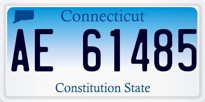 CT license plate AE61485