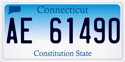 CT license plate AE61490