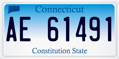 CT license plate AE61491