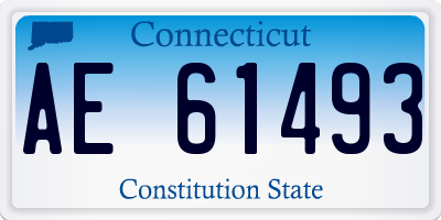 CT license plate AE61493