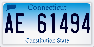 CT license plate AE61494