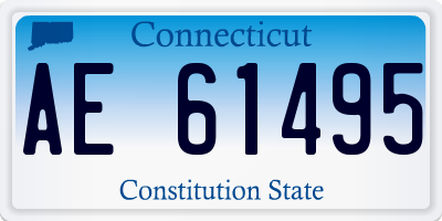 CT license plate AE61495