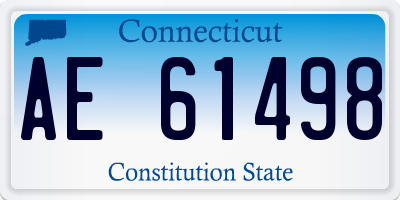CT license plate AE61498